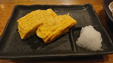 奈可川:③生ビールセット900出汁巻180720