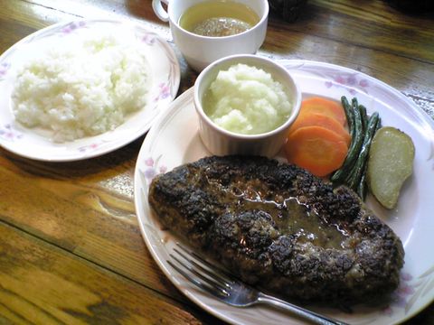 ザ・ハンバーグ:①ハンバーグ500グラム1920円全景100322