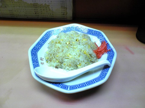竹葉軒:?半チャーハンラーメンセット700半チャーハン全景100625