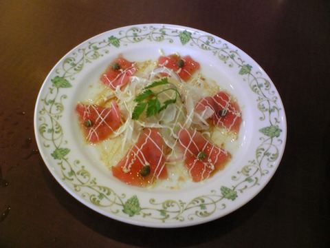 神谷バー:?鮪のカルパッチョ風710円全景100620
