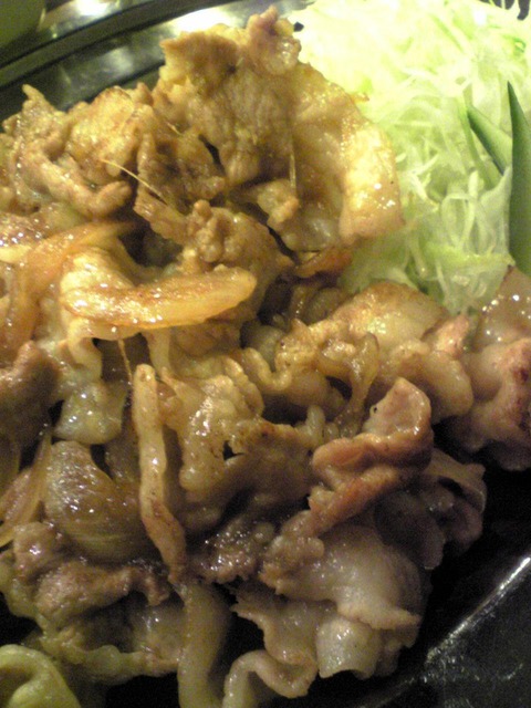 純喫茶シャレード:③生姜焼き拡大100914