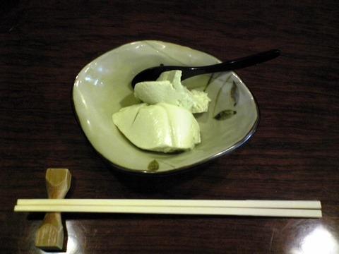 手打蕎麦朴仙:②青豆とうふ400円全景101002