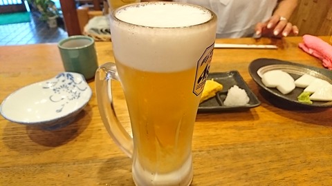 奈可川:②生ビールセット900生ビール180720