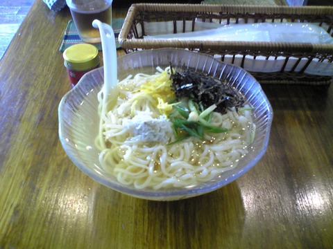 枕橋茶や:?柚子うどん冷600円全景100725