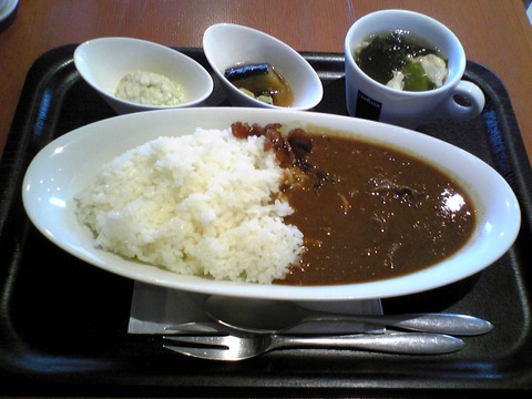 カフェ・ド・ナリ:?ランチセットカレーライス900円全景100724