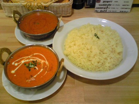 SHITARA:①チキンティッカマサラ飯大1045キーマ500全景101019