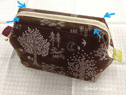 ワイヤーポーチ ちょっとコツ ウインクふーくん 猫日和 キルト日和