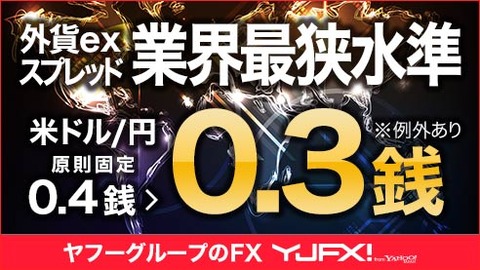 YJFXスプレッド競争に参加