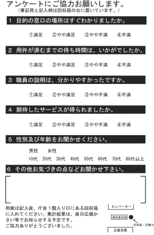 アンケート回答