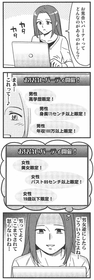 結婚と年収に関する漫画