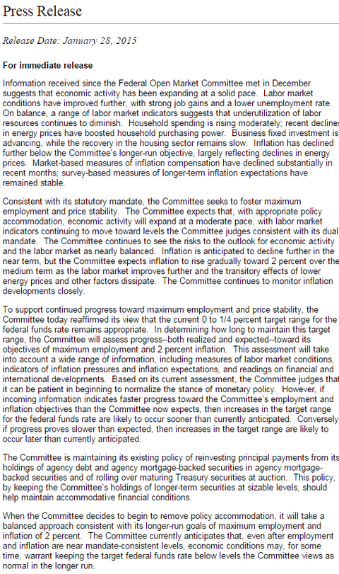 FOMC声明文全文