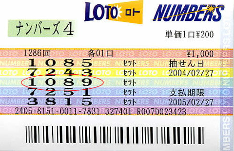 LOTO6ナンバーズ