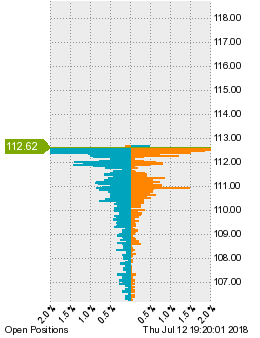 未決済のポジション状況
