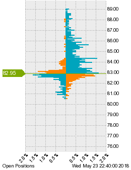 未決済のポジション状況