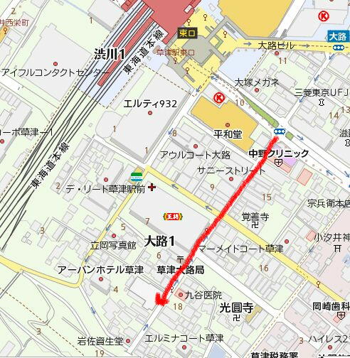 草津駅マップ