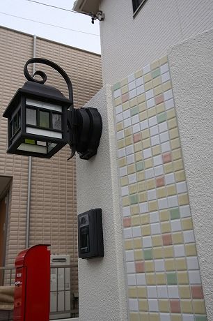 門柱のモザイク