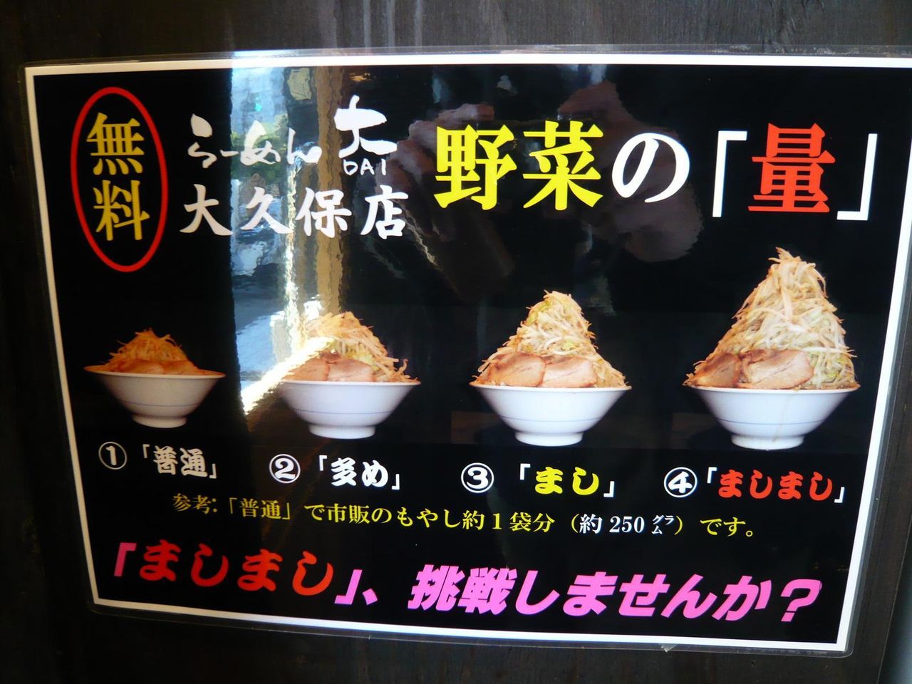 野菜のトッピングは無料です!