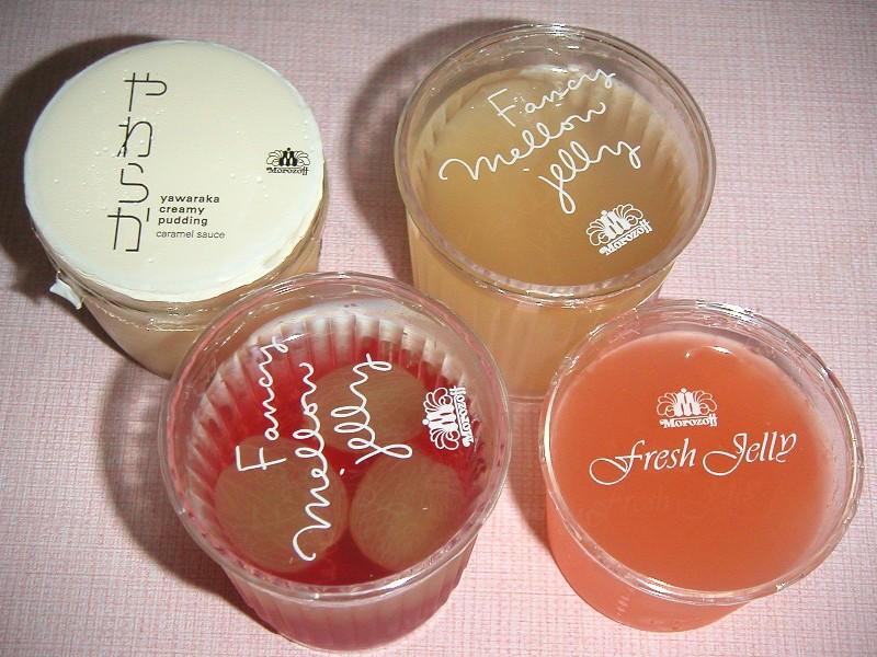 プリンとゼリー