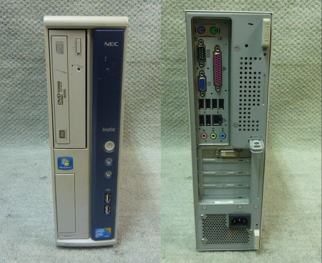 NEC Mate MA-W MY29RA-W ★ Core 2Duo E7500 2コア/メモリ3GB/HDD160GB/マルチ/office/Windows 7 Professional/ XP Professional sp3 NEC Mate MA-W MY29RA-W ☆ Core 2Duo E7500 2コア&frasl;メモリ3GB&frasl;HDD160GB
