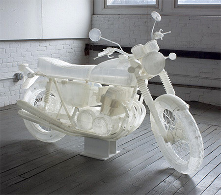 3Dプリンタで作った実物大のバイクの模型02