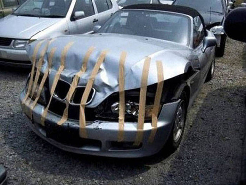 【画像】修理方法が驚異的に雑すぎて、凄いことになってる自動車の数々!!の画像(22枚目)