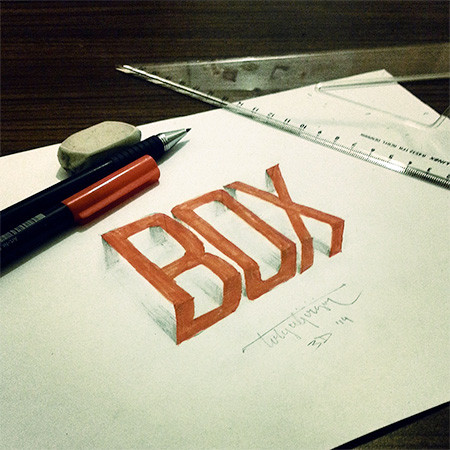 ノートにペンだけで描いた3Dの文字が凄い!!の画像(5枚目)