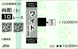 070708ワイド1点馬券