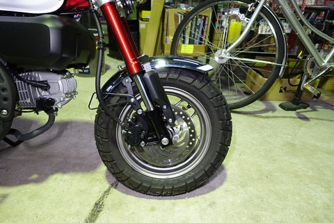 シルバー金具 モンキー125 Gクラフト フロントダウンフェンダーステー