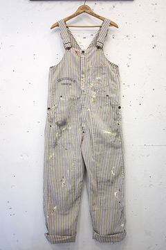 ANACHRONORM Reading】Damaged Hickory ZIPPER-FLY Overalls (Hard