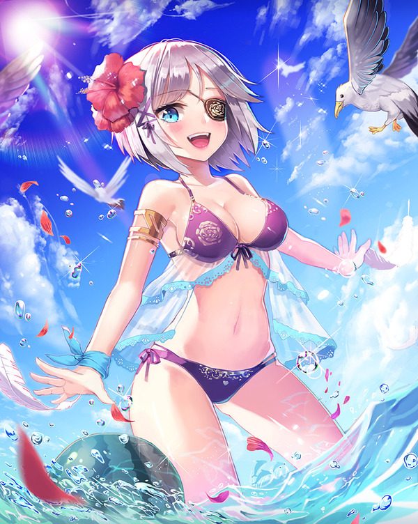 肌色が眩しい水着美少女の画像
