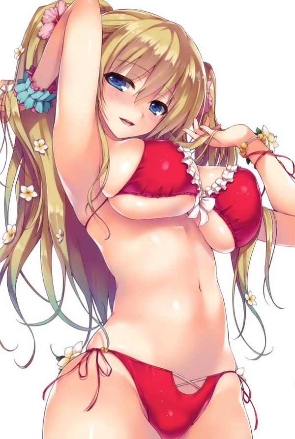 見事な肢体をさらしている水着美少女画像