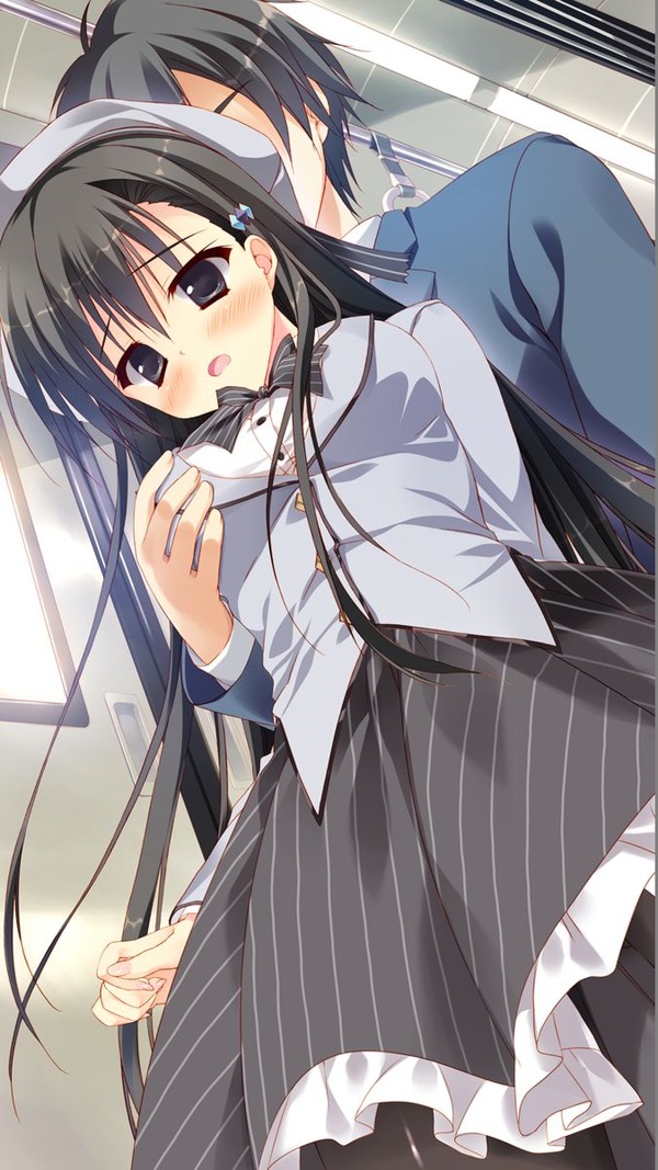 痴漢されてるエロ画像　痴漢ﾀﾞﾒ絶対!!