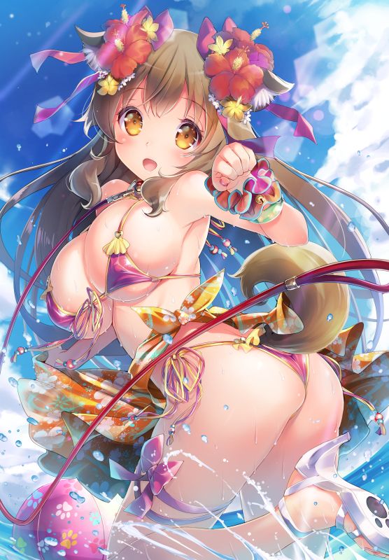 見事な肢体をさらしている水着美少女画像