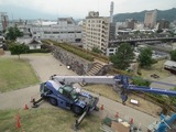 甲府城 石積み復元補修工事の様子