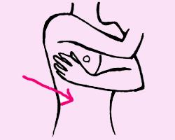 バスト図 淵腋 押し方2