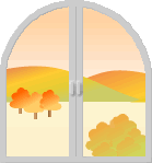 秋の風景(窓)