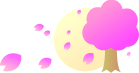 桜の木と花びら