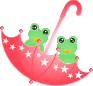 カエルと傘