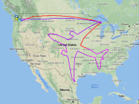 ボーイング787ドリームライナーの飛行ルートがボーイング787ドリームライナーだった。