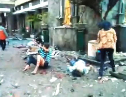 【ショッキング】インドネシアで起きた爆弾テロの瞬間