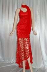 レッド ロング ドレス002