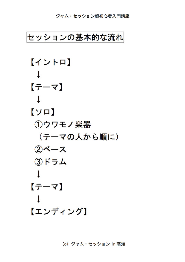 ジャム・セッション超初心者講座