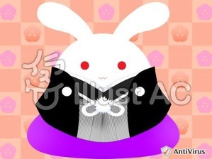 イラストAC「紋付うさぎ」