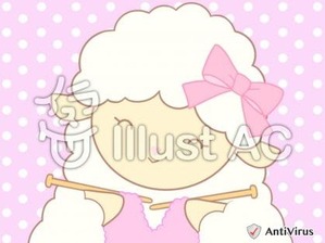 イラストAC「編み物ひつじ」02