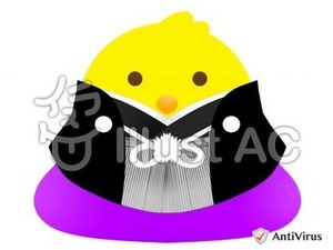 イラストAC「ひよこ(紋付袴)」