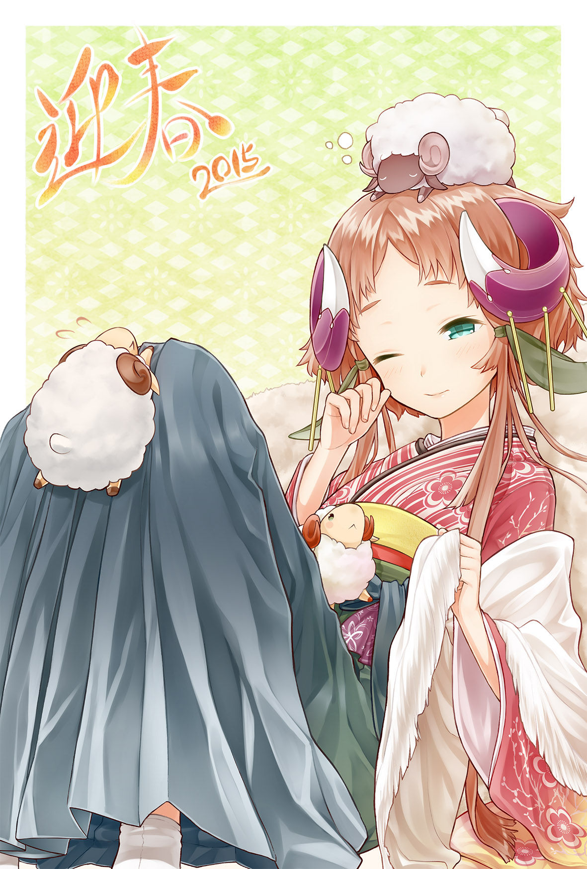 年賀状 日本郵便が年賀状テンプレとしてヒツジ 女の子の萌えイラストを配布 ２ｃｈみんなのまとめ