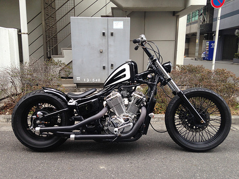 スティード400 フリスコカスタム！スポタン！ミッドコン！ブラック  