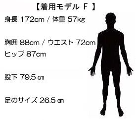 着用モデル体型F