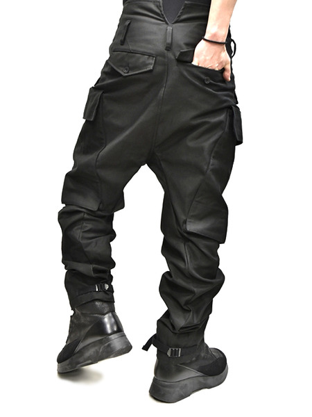 JULIUS baggy cargo black 着用 通販 GORDINI009