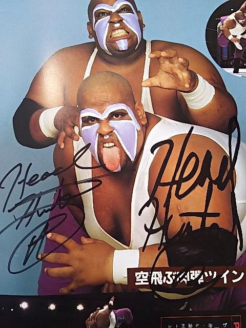 ＩＷＡ　ＪＡＰＡＮ　プロレス　ヘッドハンターズ　ポスター　サイン入り Yahoo!オークション - 直筆サイン入【 国際プロレス 1972年 第4